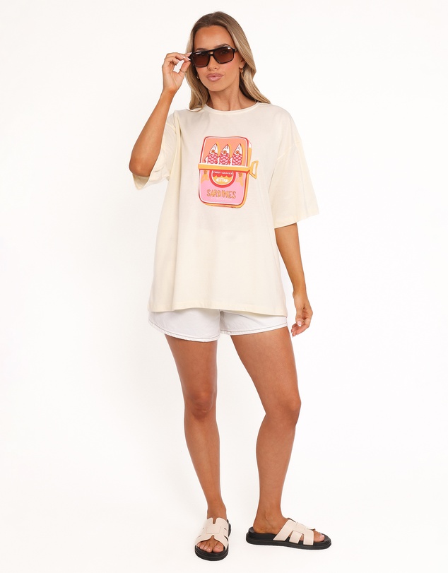 Petal & Pup - Sardines Tee - Pale Yellow
