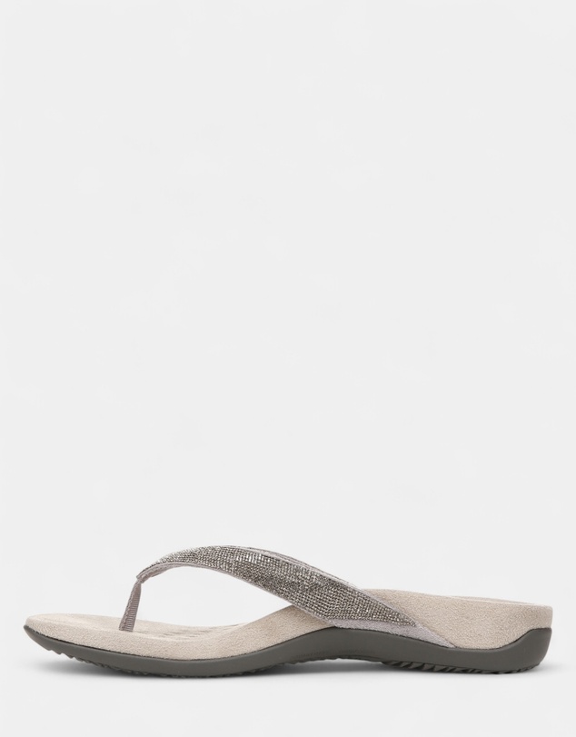 Vionic - Dillon Shine Toe Post Sandal - Stormy