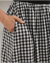 Atmos&Here - Lydia Gingham Midi Skirt