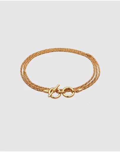 Kuzzoi - ICONIC EXCLUSIVE - Bracelet Men Rope Chain in 925 Sterling Silver Gold Plated