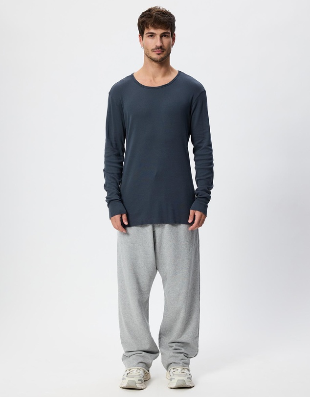 Surrounded By Ghosts - Gypsum Slim Rib Knit Long Sleeve T-Shirt