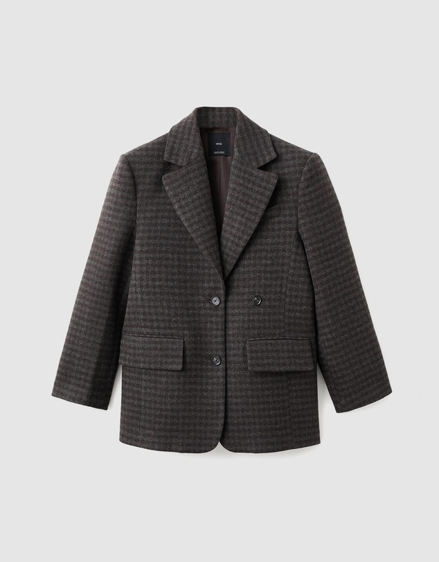M.N.G - Micro Houndstooth Wool Blazer