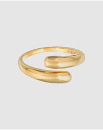 Elli Jewelry - Ring Everday 925 Sterling Silver Gold-Plated