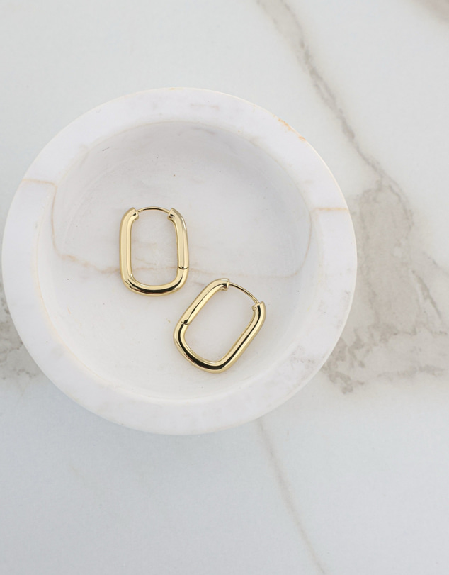 Luna Rae - Gold Vermeil - Edge Hoops