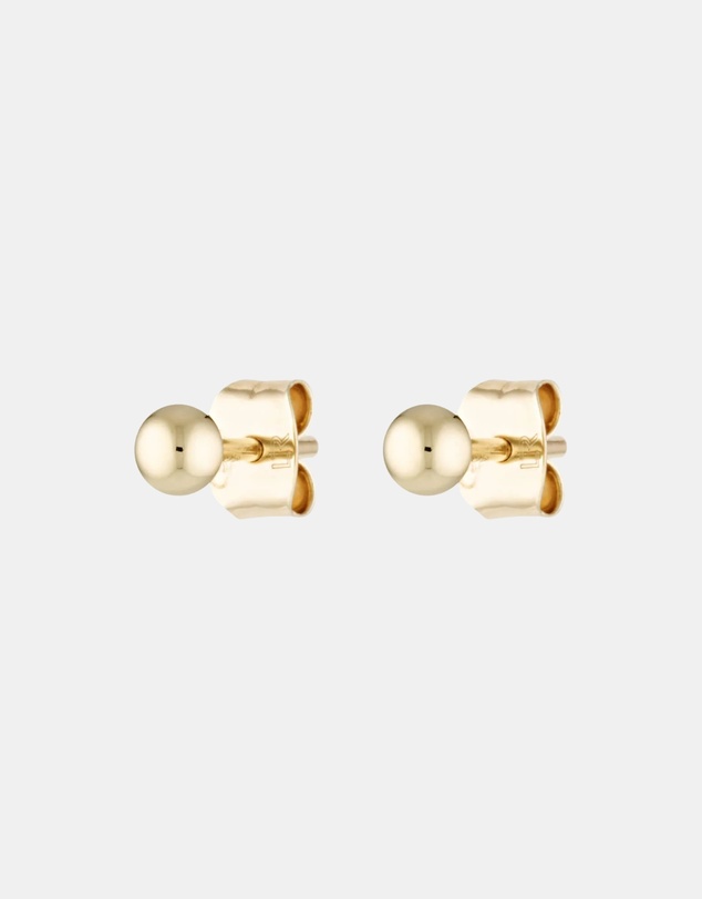 Luna Rae - Solid Gold - Medium Half Sphere Studs
