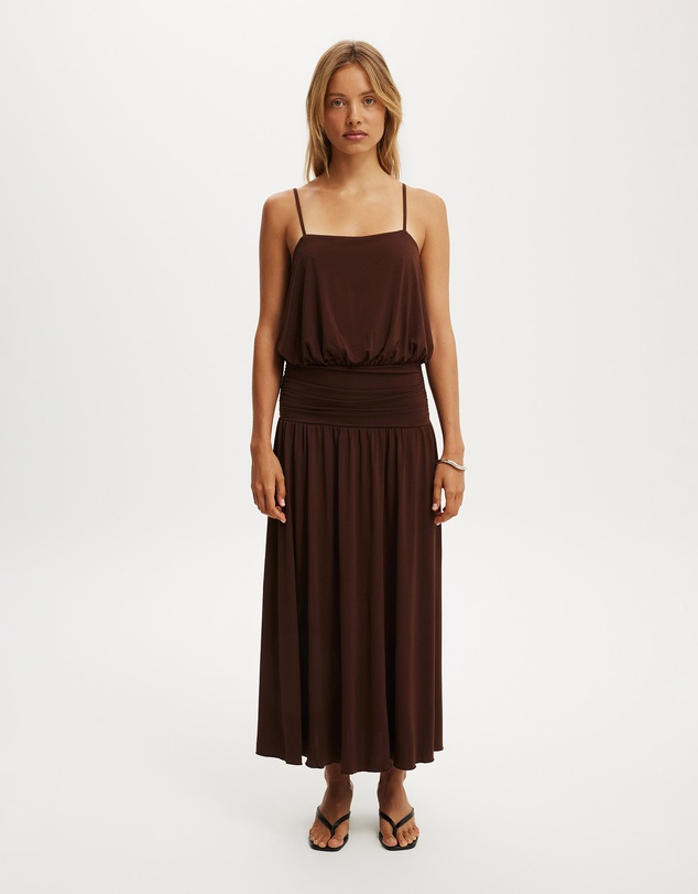 Cotton On - Isla Basque Waist Maxi Dress