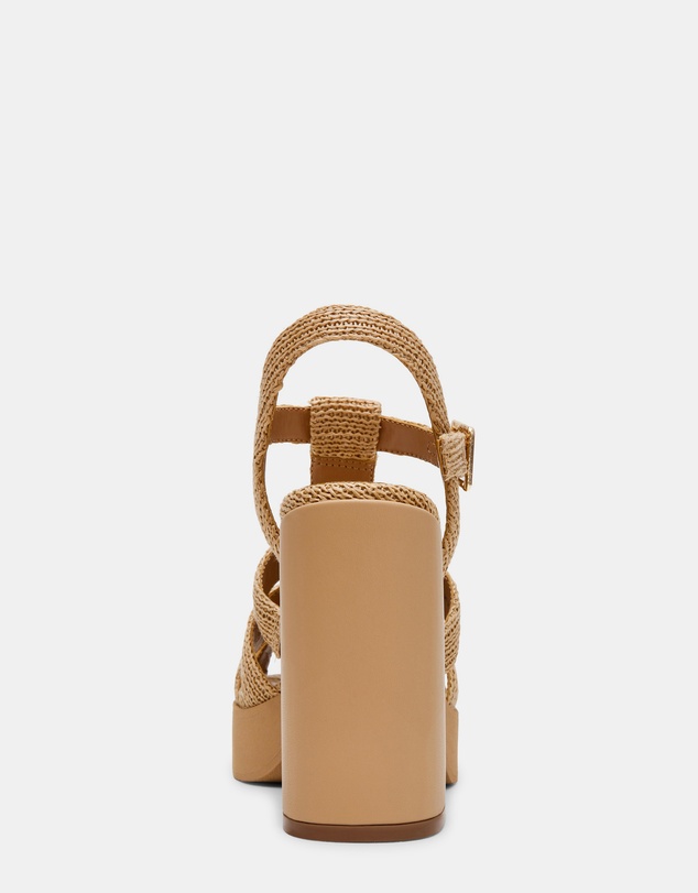 Steve Madden - Teller Natural Raffia Heels