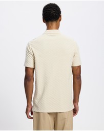 Paul Smith - Jacquard Cotton Zip Polo Shirt