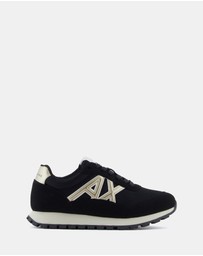 Armani Exchange - Drop Micro Suede Sneakers - Women's