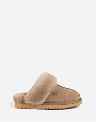 Ozwear Connection Uggs - Ugg Slippers Premium Australia Sheepskin Unisex Scuffette Suede
