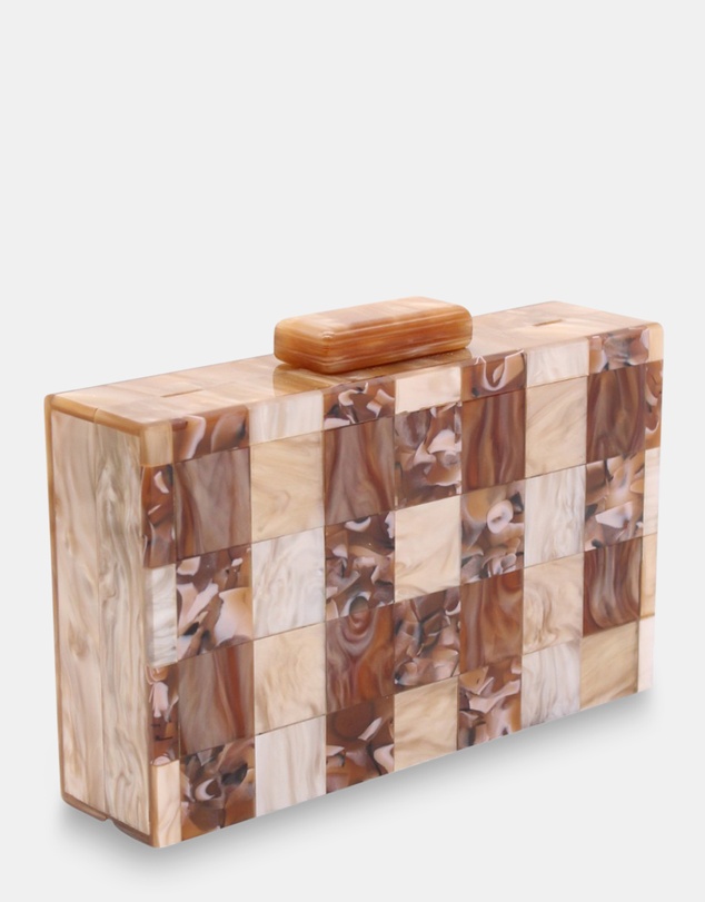 Morgan & Taylor - Harper Acrylic Clutch in Brown