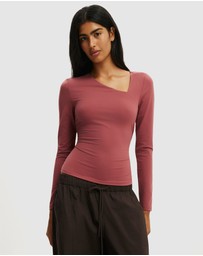 Cotton On - Hold Me Asymmetric Long Sleeve Top