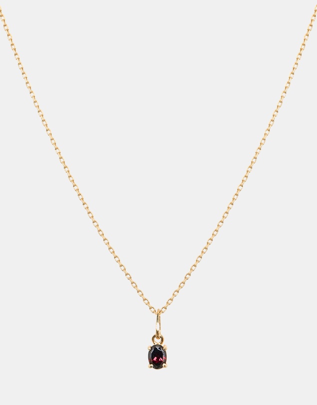 Luna Rae - Solid Gold - Garnet Necklace