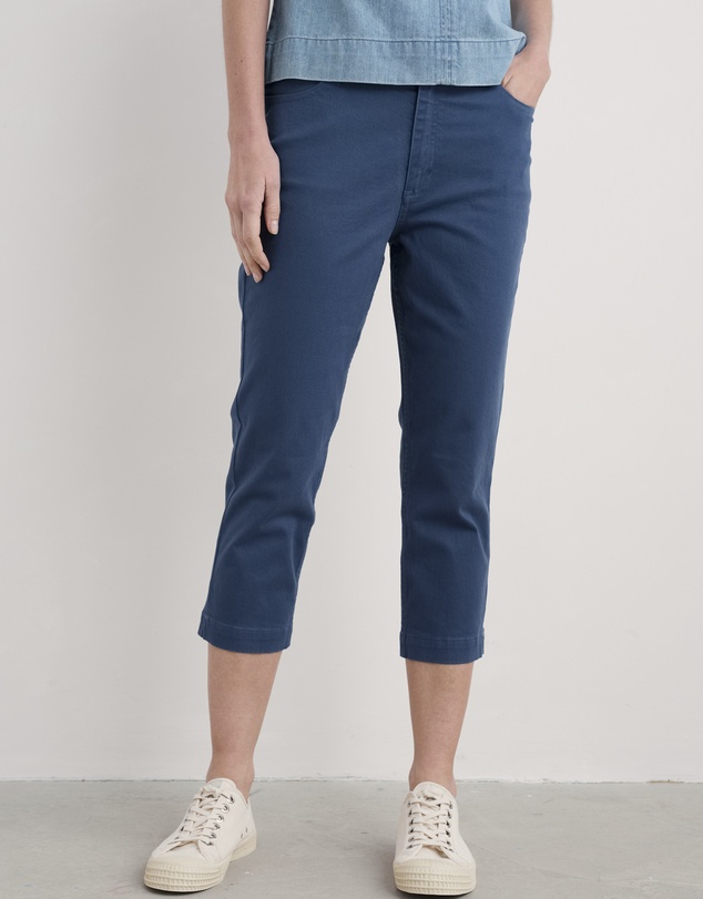 Seasalt - Seasalt Cornwall Navy Albert Quay Slim Fit Crops
