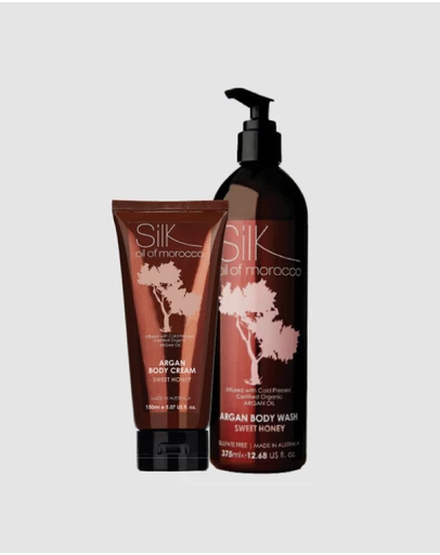 Silk Oil of Morocco - Argan Cleanse & Hydrate - Sweet Honey - Value Pack