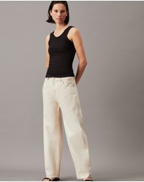 Calvin Klein - High Rise Barrel Leg Jeans