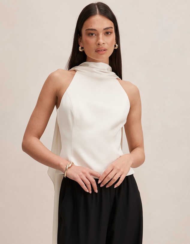Forever New - Millie High Neck Cape Top
