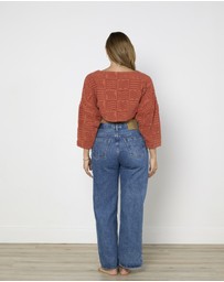 Cirkular - Pre-Loved - Lucy Folk Long Sleeve Tidal Cropped Sweater