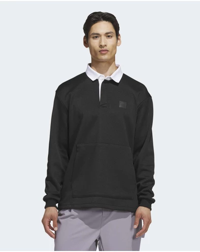 adidas Performance - LONG SLEEVE KNIT SWEAT POLO SHIRTS Mens