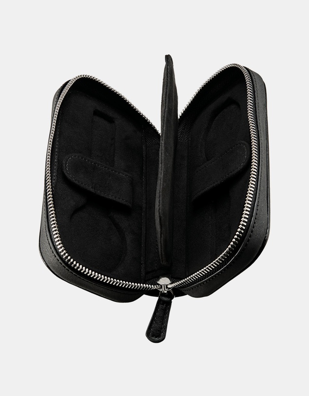 Wolf - Wolf Philipp 2 Piece Watch Zip Case Black