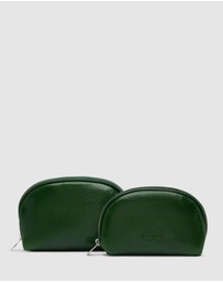 Republic of Florence - Duo Green Leather Pouch Set