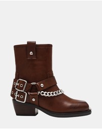 Steve Madden - Void Brown Leather Boots