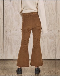 Angel Maternity - Maternity Corduroy Flare Pants- Camel