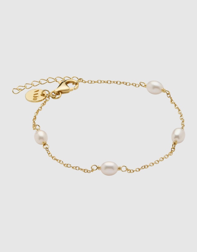 Najo - Tidal Whisper Yellow Gold Pearl Bracelet