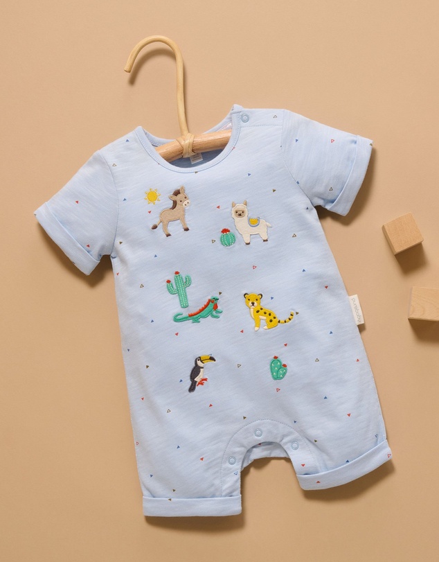 Purebaby - Animal Fiesta Short Growsuit -Kids-Babies