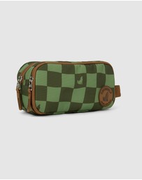Crywolf - FABLE PENCIL CASE Green Check