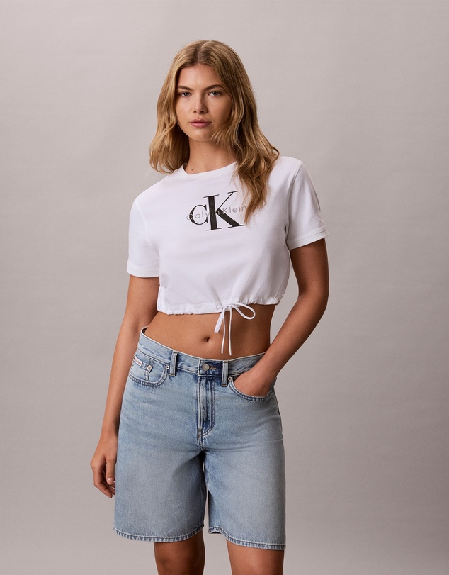 Calvin Klein Jeans - Monologo Cropped Tie T-Shirt