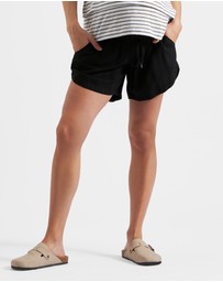Ripe Maternity - Byron Shirred Linen Short