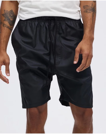 Surrounded By Ghosts - The Obsidian Coated Canvas Drawstring Shorts