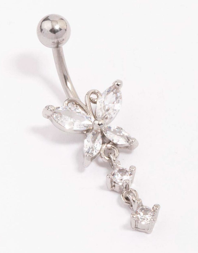 Lovisa - Surgical Steel Butterfly Double Drop Belly Piercing