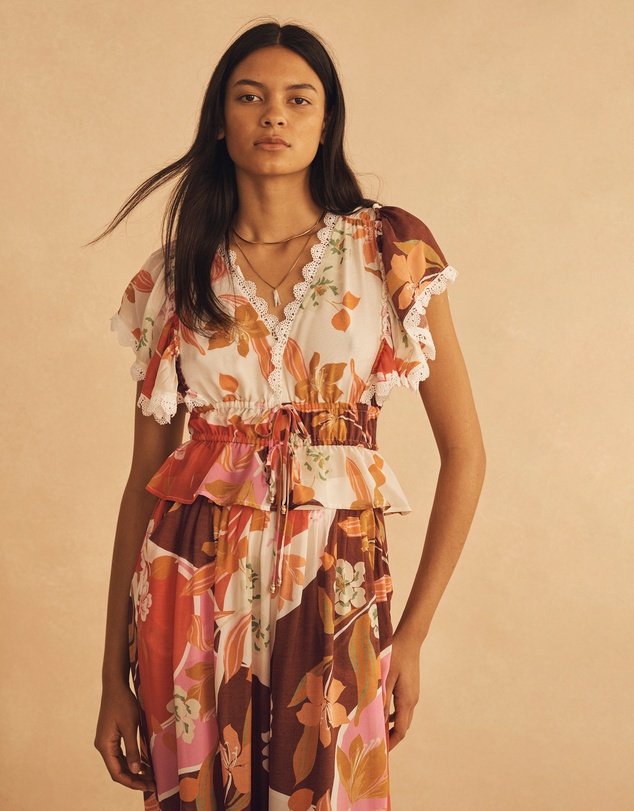 AUR OCEA - Ruffle Drawstring Top