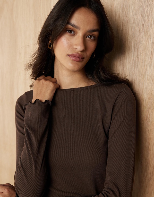 Atmos&Here - Bianca Ribbed Detailed Top