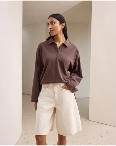 Ceres Life - Elke Collared Tie Top