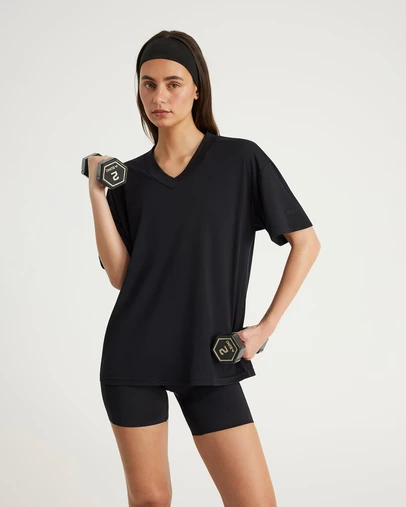 Upstate - Air Flex V-Neck T-Shirt - Black