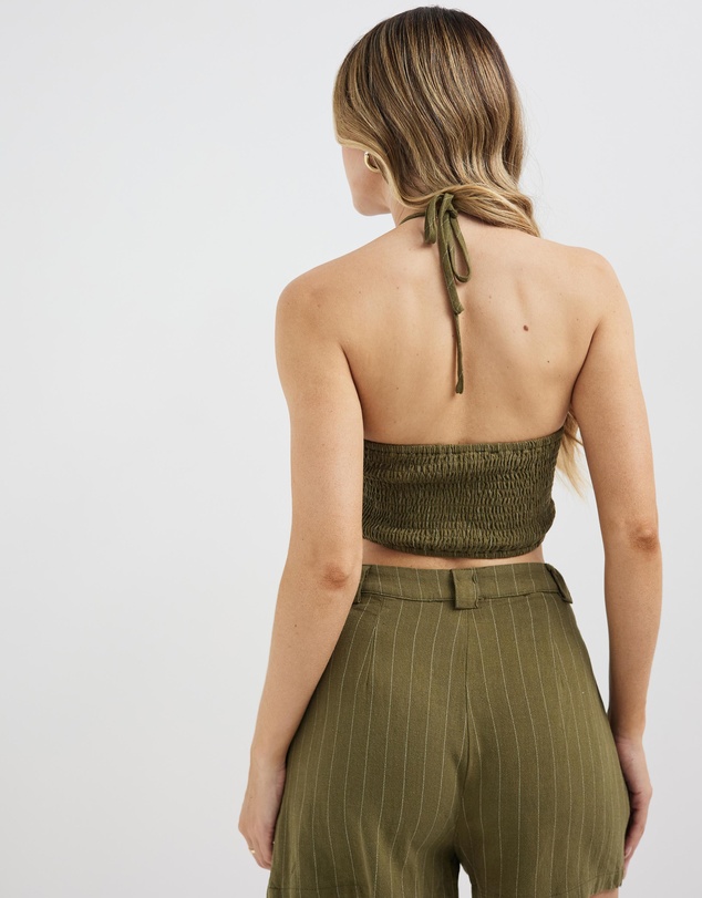 Dazie - Lovers Rock Linen Blend Halter Top