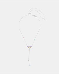 Swarovski - Ariana Grande X Swarovski Y Necklace, Mixed Cuts, Dragonfly, Multicolored, Rhodium Plated