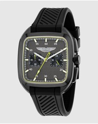 Aston Martin - ULT IP Black Silicone Strap Watch