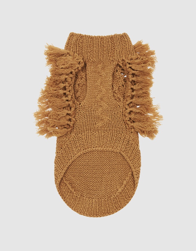 Sebastian Says - Fringe Wool Dog Sweater