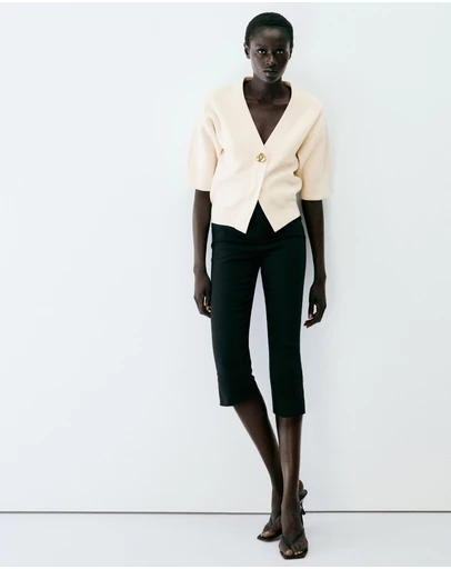 M.N.G - Knitted Cardigan with Jewel Button