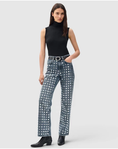 rag & bone - Shea Full Relaxed Straight Jeans