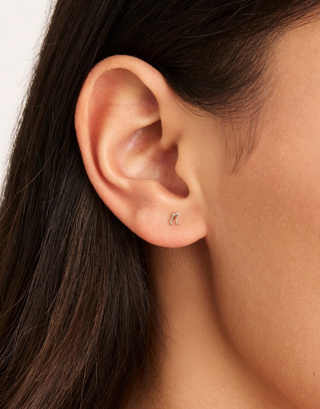 By Charlotte - Sterling Silver Love N Earring