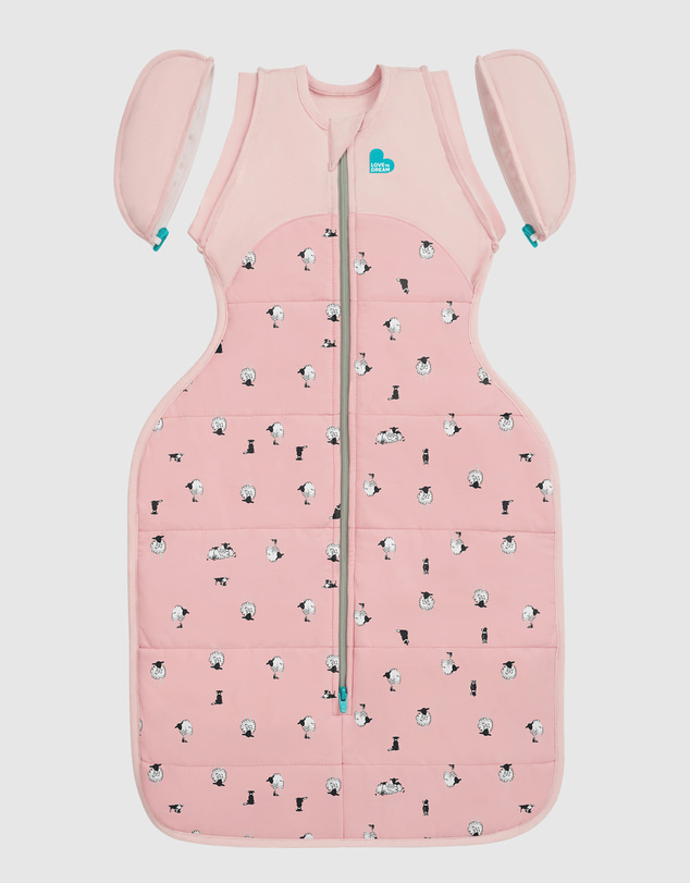 Love to Dream - Swaddle Up™ Transition Bag 2.5 TOG Quilted Organic Cotton & Merino Lamb's Best Friend Rose