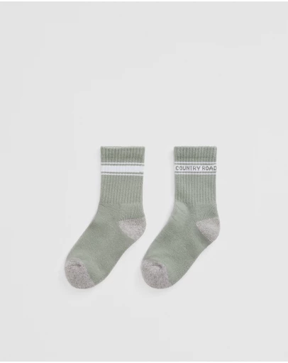 Country Road - Organically Grown Cotton Blend Cr Sport Crew Sock