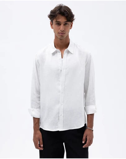 AERE - Euro Resort Linen LS Shirt