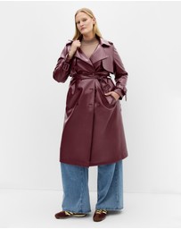City Chic - Tori Faux Leather Trench