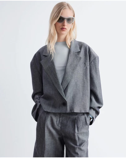 & Other Stories - Cropped Oversized Blazer